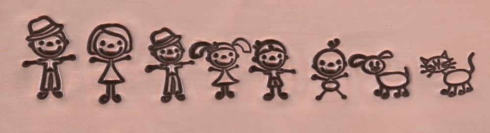 Metal Stamping Tools Dog Stick Figure Metal Design Stamp, 6mm - Beaducation Original